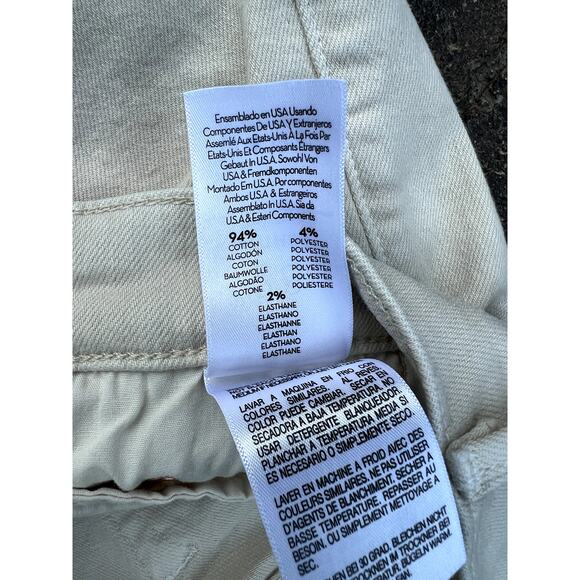 Mother mid rise weekender fray flare mottled cream jeans size 28x31 - Picture 6 of 7